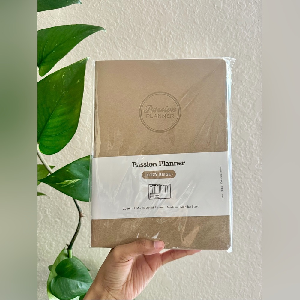 Passion Planner Cozy Beige 2026 Dated 12-Month Planner